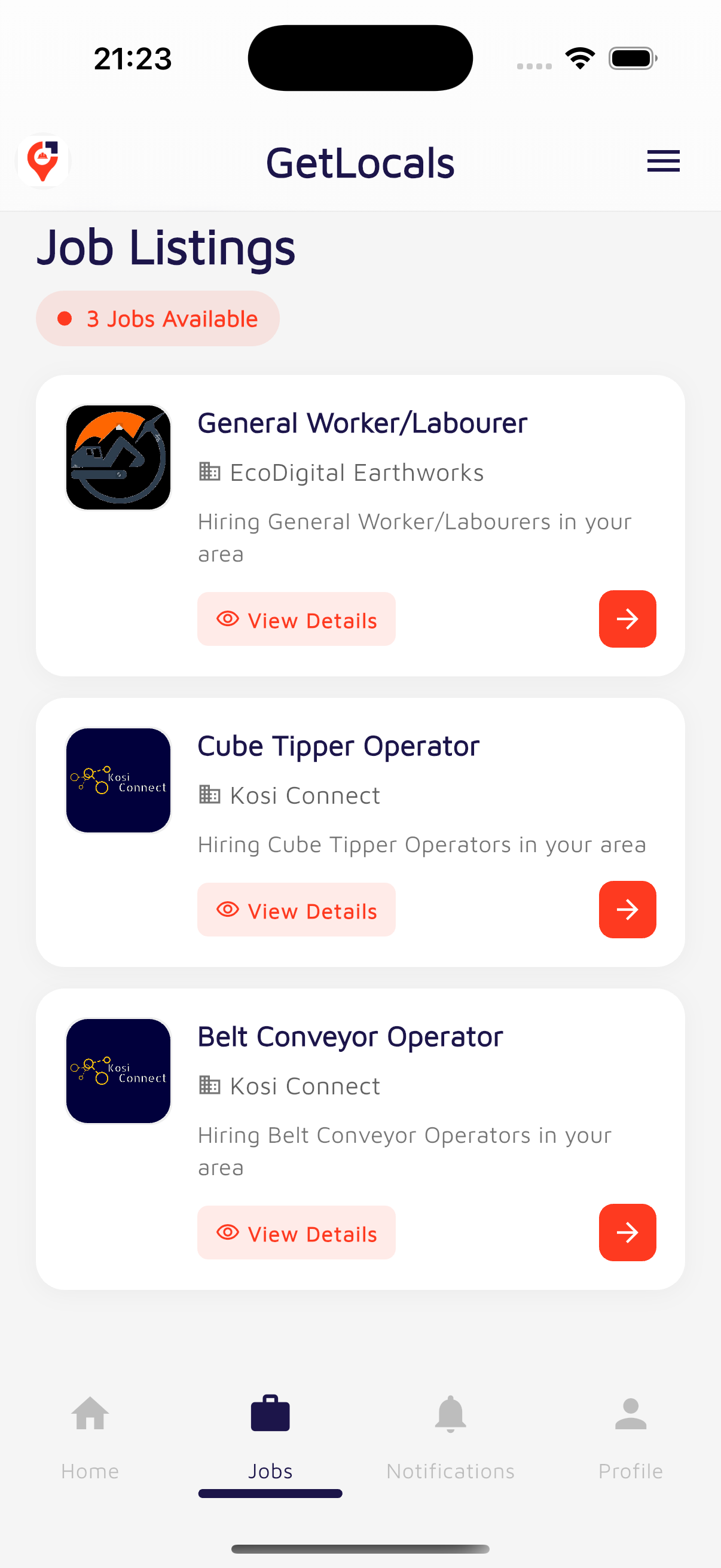 GetLocals onboarding screen